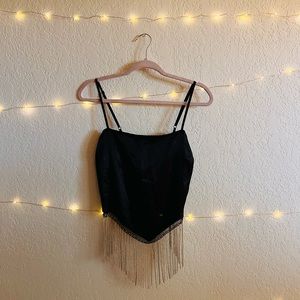 Sequin Fringe Top